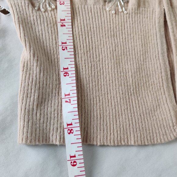 Express SZ-S Allover Butterfly Embellishment Sweater Cardigan - Picture 12 of 13